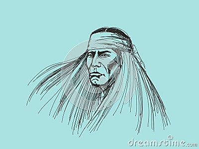 Native american portrait Stock Photo