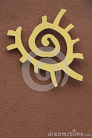 Native American Sun Symbol Stock Photo
