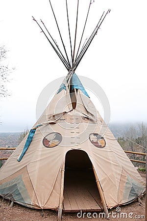 A Native American Teepee Stock Photo