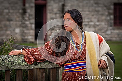 Native American Woman of the late 1700s Stock Photo