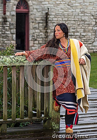 Native American Woman of the late 1700s Stock Photo