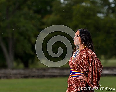 Native American Woman of the late 1700s Stock Photo