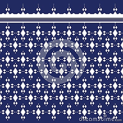 Native fabric pattern texture background,Used for printing or making notebook covers Vector Illustration