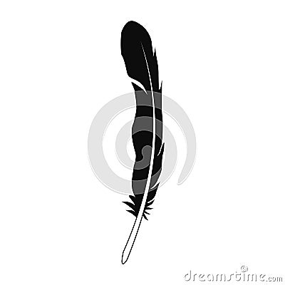 Native feather icon, simple style Vector Illustration