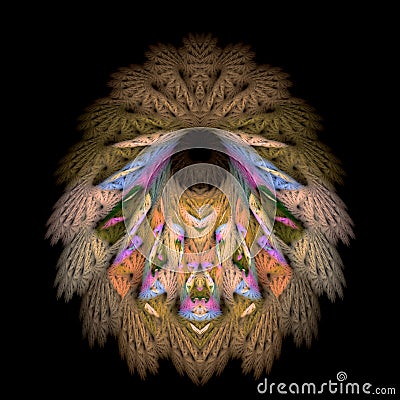 Native feather robe Stock Photo