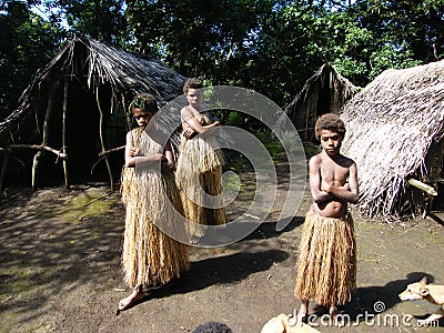 Native girls in Vanuatu Editorial Stock Photo