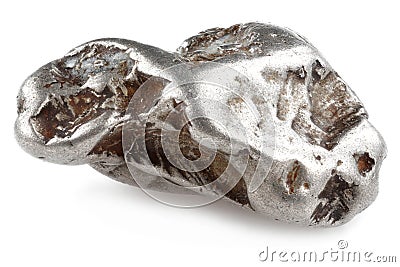 Platinum nugget Stock Photo