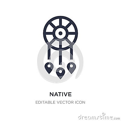 native icon on white background. Simple element illustration from Cultures concept Vector Illustration