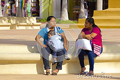 Native people in Cozumel, Mexico, Caribbean Editorial Stock Photo