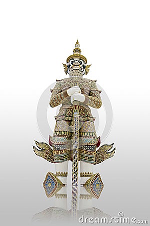 Native Thai style giant statues Stock Photo