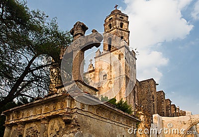 Natividad Church Tepoztlan Stock Photo