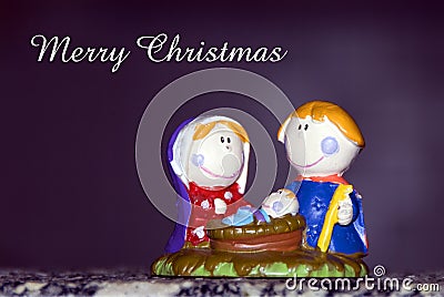 Nativity card Stock Photo