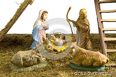 Nativity and holy family Stock Photo