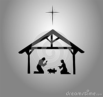 The Nativity of Jesus Christ. Bethlehem star Stock Photo