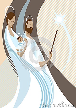 Nativity scene Vector Illustration