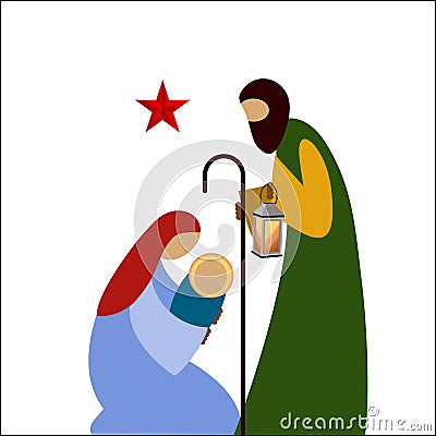 Nativity scene Vector Illustration