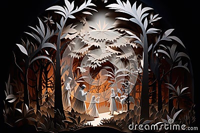 Nativity Scenes - Generative AI Stock Photo