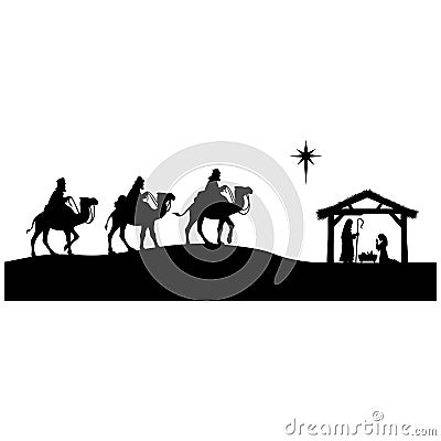 Nativity Silhouette Vector Illustration