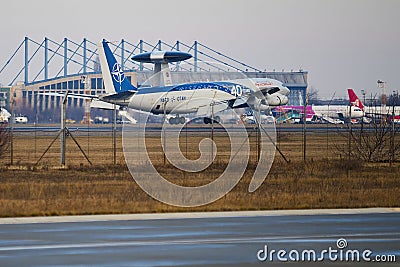 NATO AWACS Aircrafts Arrival In Romania Editorial Stock Photo