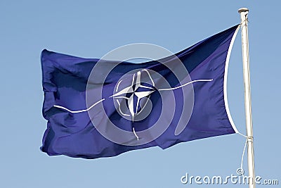 NATO-Flag Stock Photo