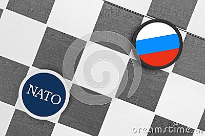 NATO vs Russia Stock Photo