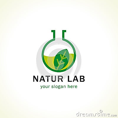 Natur lab logo Vector Illustration