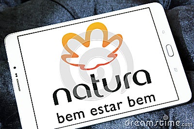 Natura beauty care company logo Editorial Stock Photo
