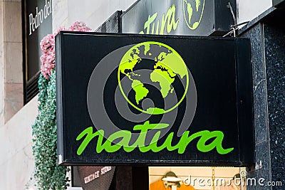 Natura logo on Natura store Editorial Stock Photo