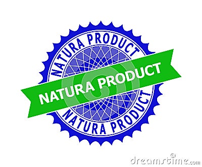 NATURA PRODUCT Bicolor Clean Rosette Template for Watermarks Vector Illustration