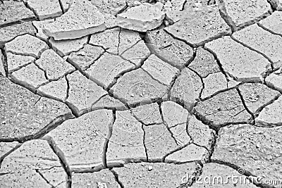 Natural abstract background texture of dried cracked bright limestone soil in turkey Stock Photo