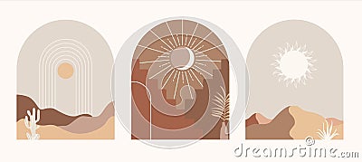 Natural abstract contemporary aesthetic background Vector Illustration