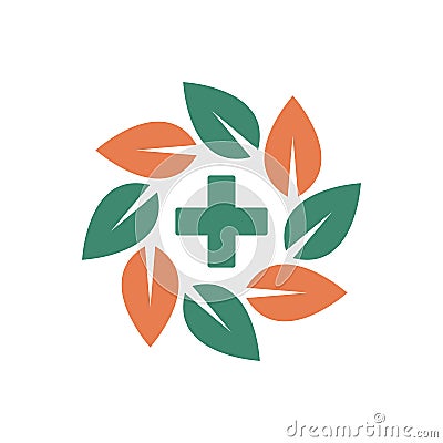 Natural Alternative Herbal Medicine icon Vector Illustration