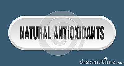 natural antioxidants button Vector Illustration