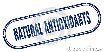 Natural antioxidants stamp Vector Illustration
