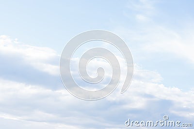 Natural background with light blue spindrift clouds. Stock Photo