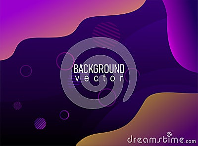 Natural background wDark gradient color pattern vector background with curved linesith leaf design around it Vector Illustration