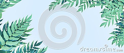 Natural backgrounds leaves Green banners horizontal tropical and Concept,web banner ,health care, greeting cards,wedding Stock Photo