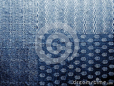 Natural Batik tie dye texture repeat modern pattern Stock Photo