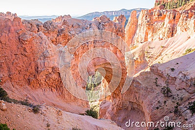 Natural Bridge morning colors, Bryce Canyon National Park, Utah, USA Stock Photo