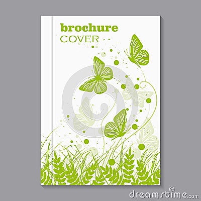 Natural brochure cover design Vector Illustration