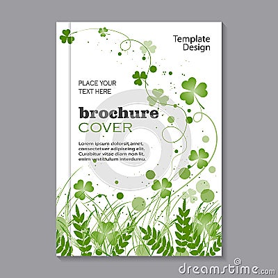 Natural brochure cover design Vector Illustration