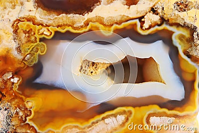 Natural brown agate Stock Photo