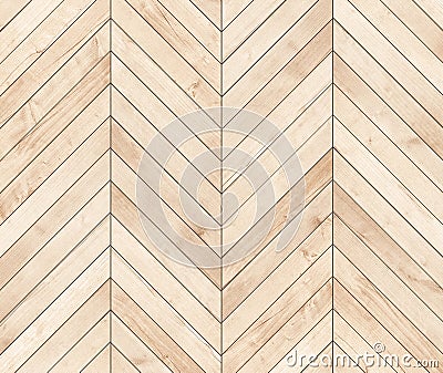 Natural brown wooden parquet herringbone. Wood texture. Stock Photo
