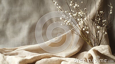 Natural canvas fabric texture creating a rustic backdrop Stock Photo