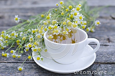 Natural chamomile tea Stock Photo