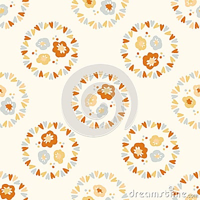 Natural chic boho flower seamless pattern in ditzy wildflower style. Hand drawn organic botanics fashion print. Modern Stock Photo