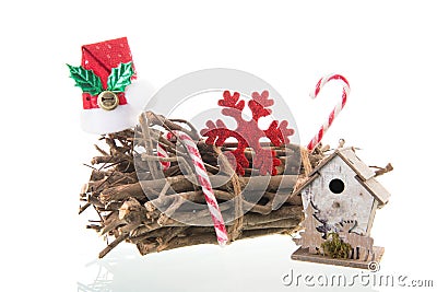 Natural Christmas decoration Stock Photo