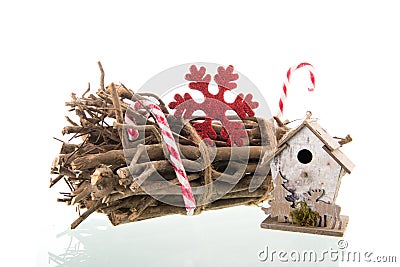 Natural Christmas decoration Stock Photo