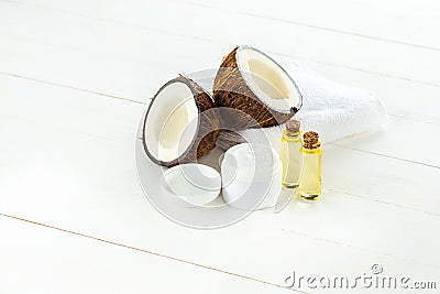 Natural coconut oil Stock Photo