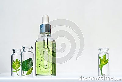 Natural cosmetic product, serum for the care and beauty of skin and hair Stock Photo